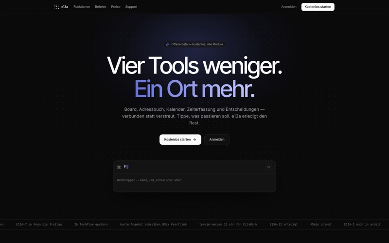 e13a: Team-Suite für kleine Agenturen
