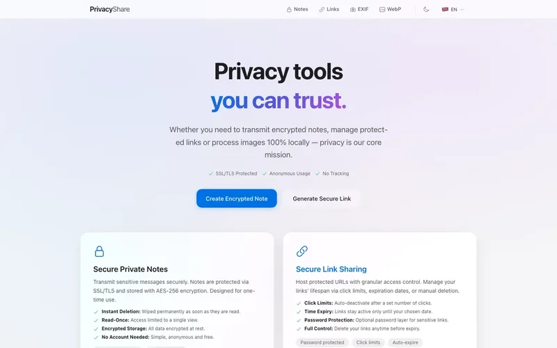 Privacy Share — Datenschutz-Tools im Browser