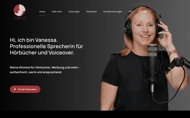 Sprecherin Vanessa Harm — WordPress Portfolio